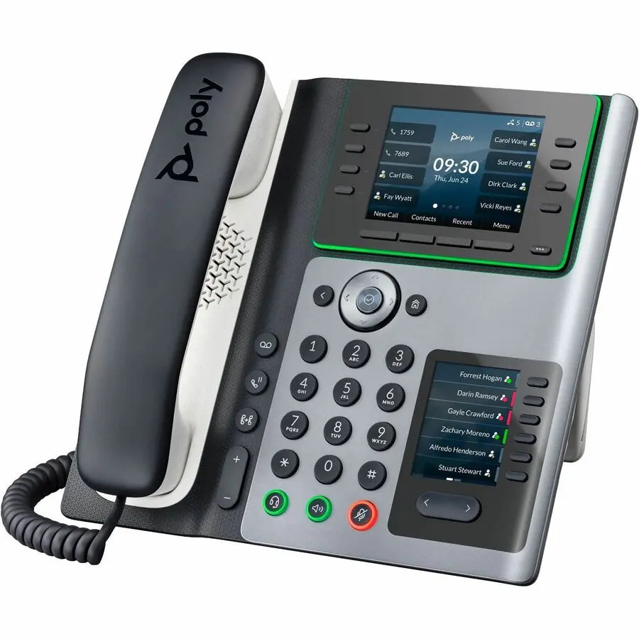 Poly Edge E450 IP Phone - HP Inc. | PoE-Enabled Desktop Office Phone with Microban Protection