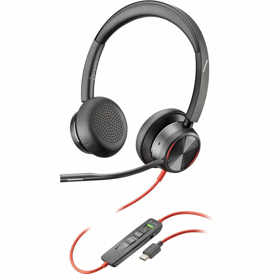 Poly Blackwire 8225 Headset with Noise-Canceling Microphone and USB-C/A Connectivity