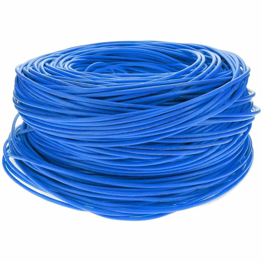 AddOn 1000ft Non-Terminated Blue Cat6 STP PVC Copper Patch Cable for Data Centers and Networking