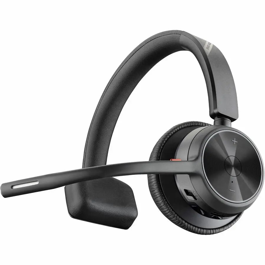 Poly Voyager 4310 UC Monaural Headset with Bluetooth 700 Adapter and Charging Stand