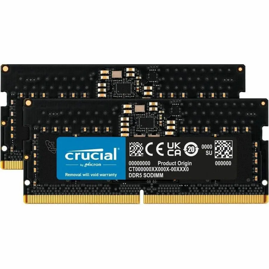 Crucial 16GB (2 x 8GB) DDR5 SODIMM RAM Module Kit - CT2K8G56C46S5