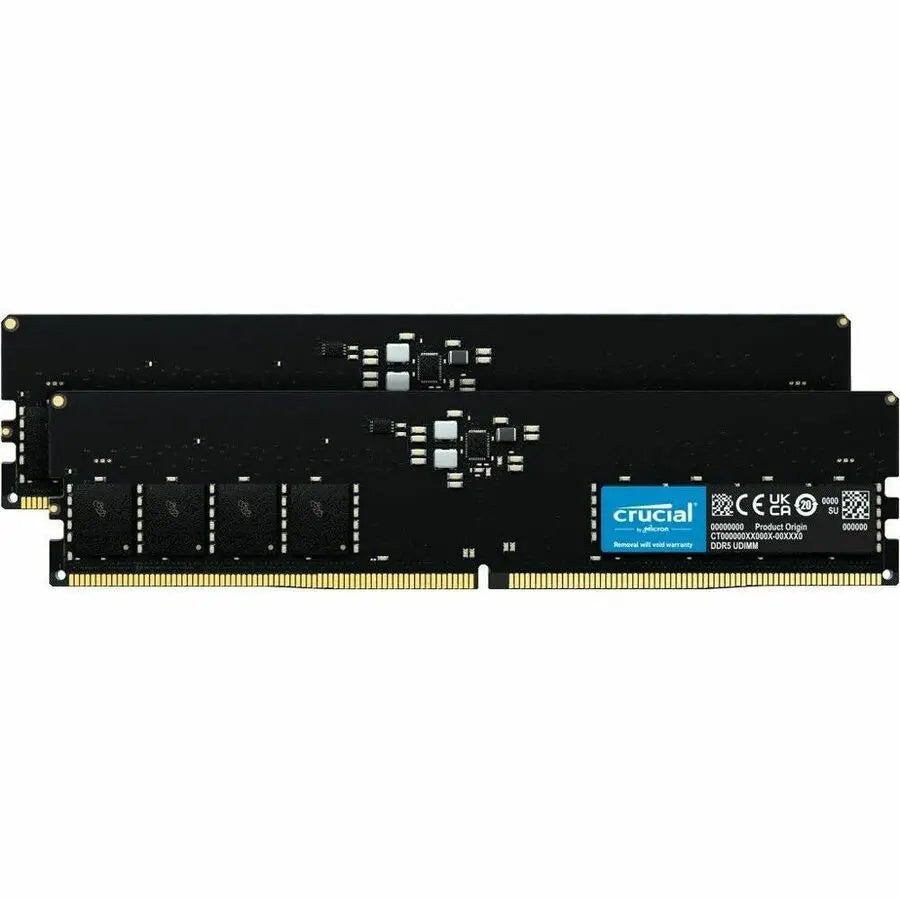 Crucial 64GB DDR5 Desktop Memory Kit (Part No: CT2K32G56C46U5) - High-Speed 5600 MHz RAM with 288-Pin DIMM Modules
