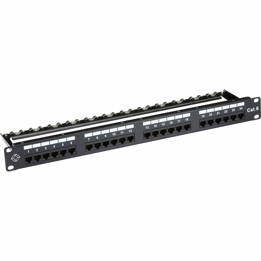 Black Box GigaTrue CAT6 24-Port Patch Panel - 1U, Unshielded Network Panel