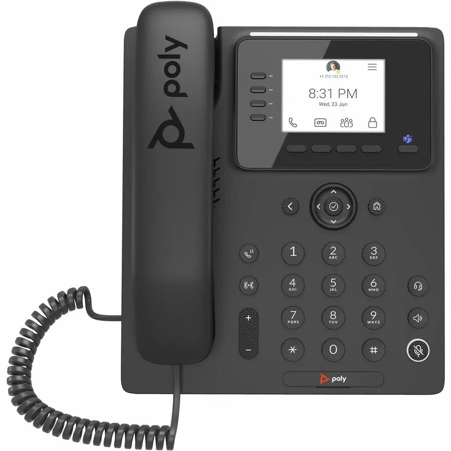 Poly CCX 350 Business Media Phone for Microsoft Teams with PoE-Enabled - Black