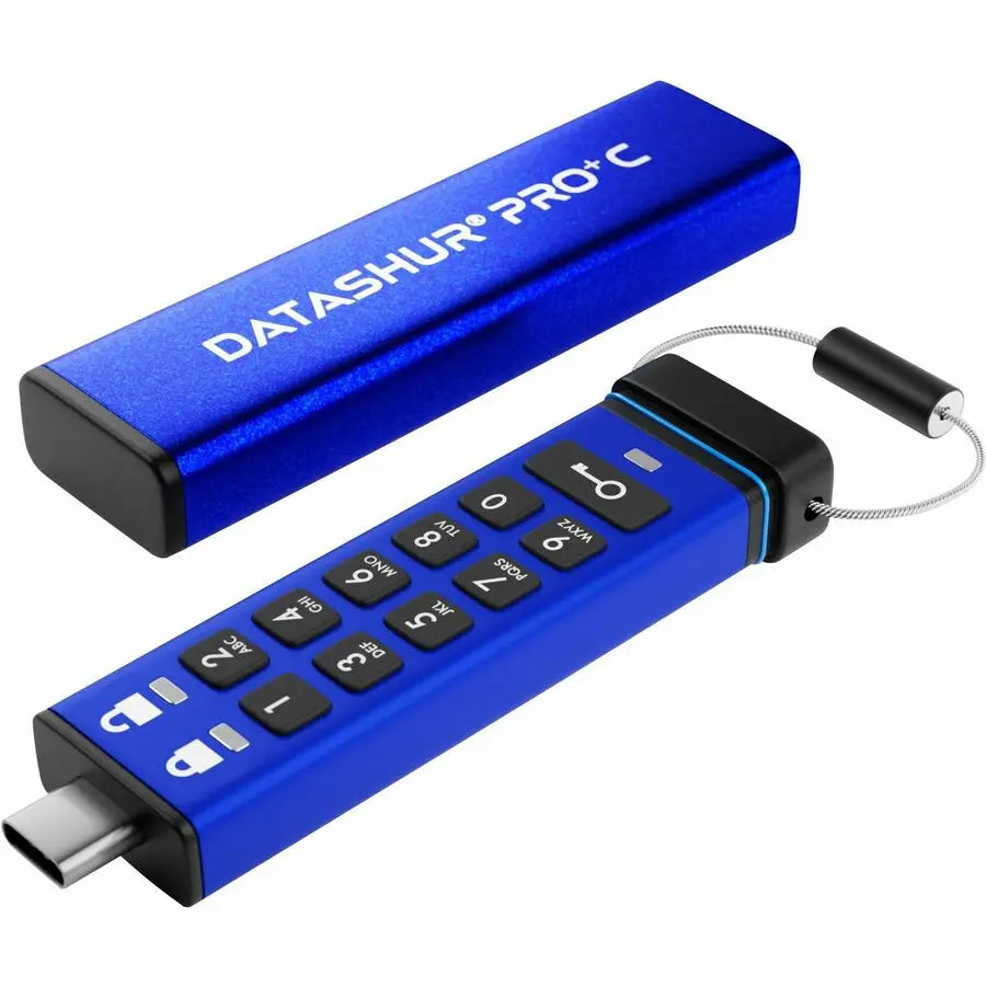 iStorage datAshur PRO+C 256GB USB 3.2 Type-C Encrypted Flash Drive with FIPS 140-3 Level 3 Certification