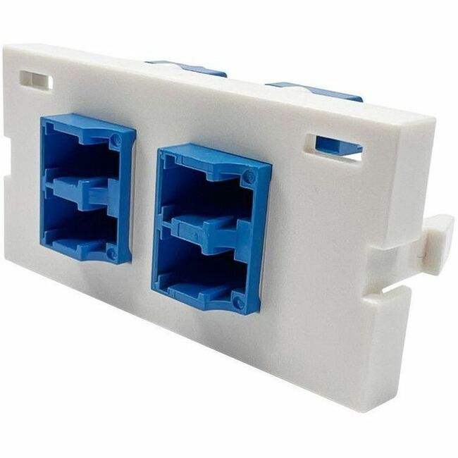 Legrand Group Ortronics SII,2/LC,SM,180Deg,Flush,1U Network Adapter in Fog White