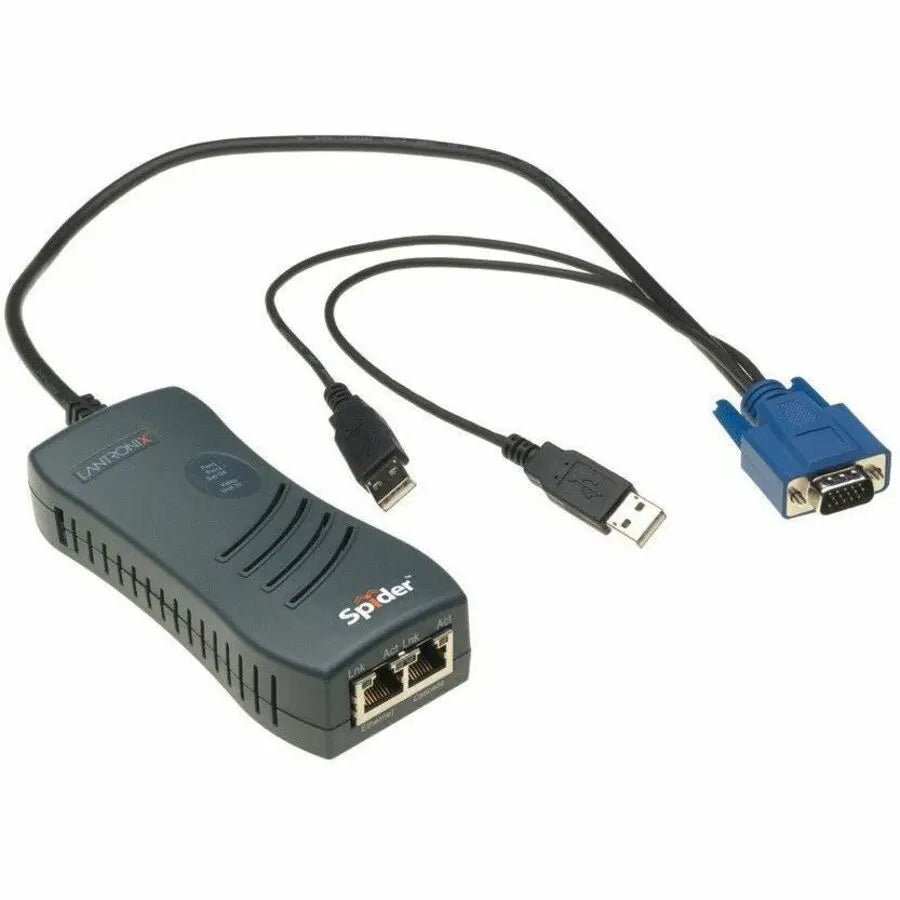 Lantronix SLS200USB0-02 Spider KVM-over-IP Switch for Remote Server Management