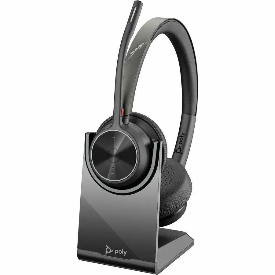 Poly Voyager 4320 USB-C Bluetooth Headset with Dual Microphones and Charging Stand