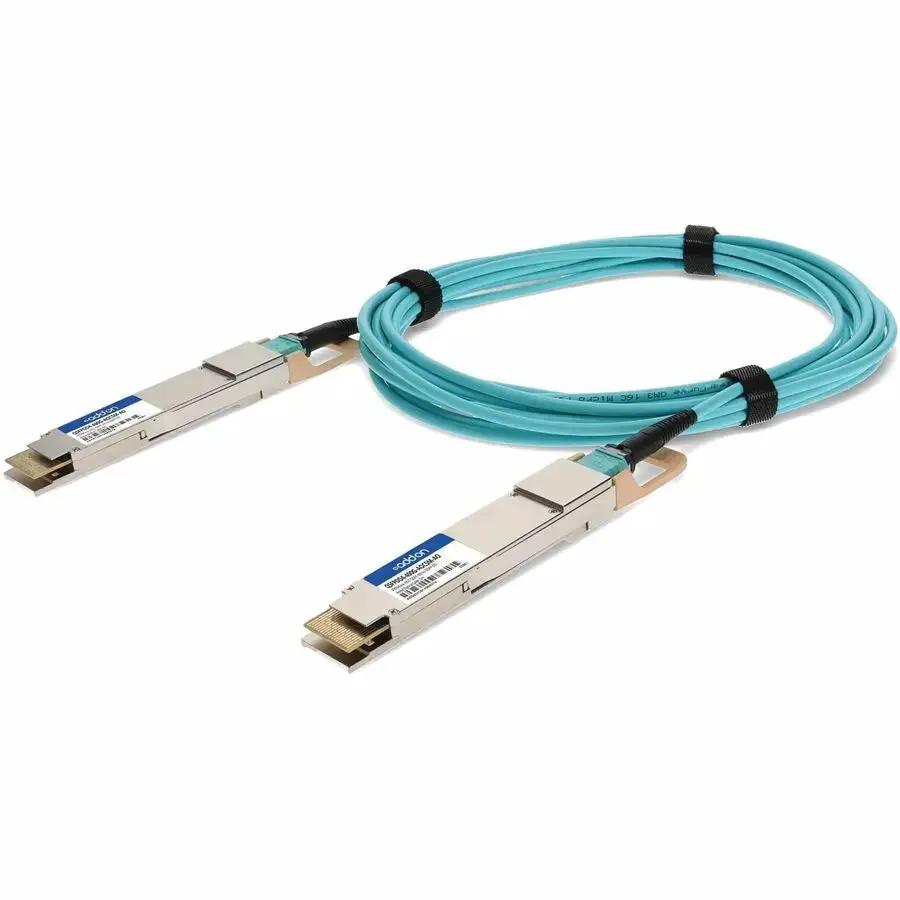 AddOn 400GBase-AOC QSFP-DD to QSFP-DD Active Optical Cable, 5m, Multi-Mode Fiber, TAA & MSA Compliant by AddOn