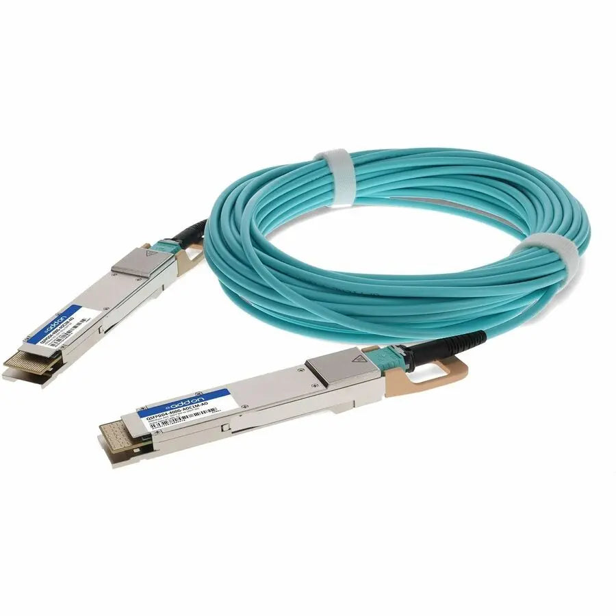 AddOn MSA and TAA Compliant 400GBase-AOC QSFP-DD to QSFP-DD Active Optical Cable (1 Meter, 850nm, Multi-Mode Fiber)
