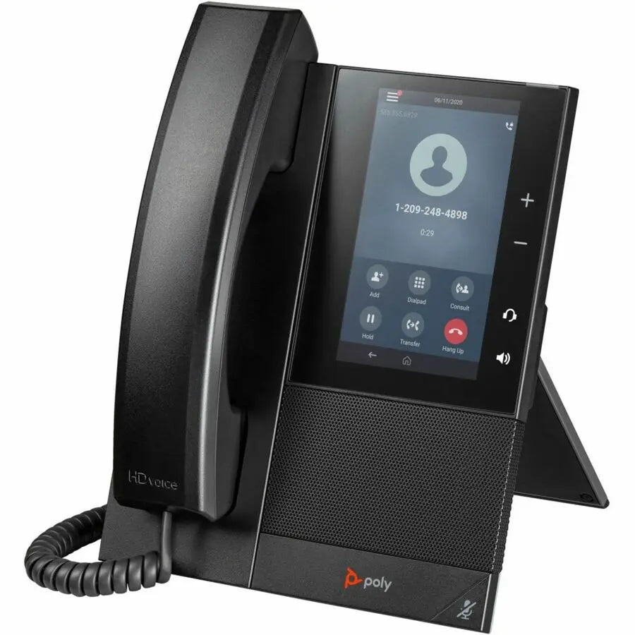 Poly CCX 505 Business Media IP Phone with Open SIP and PoE - Black