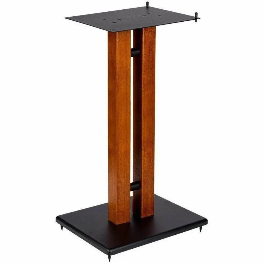 Monoprice Monolith 28in Cherry Wood Speaker Stand with Adjustable Top Plate