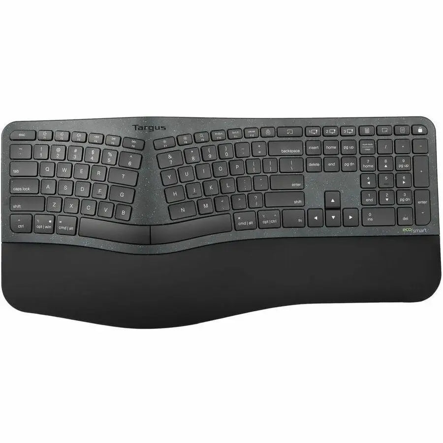 Targus Sustainable Ergonomic Wireless EcoSmart Keyboard - Full-Size, Eco-Friendly Design with Bluetooth 5.0