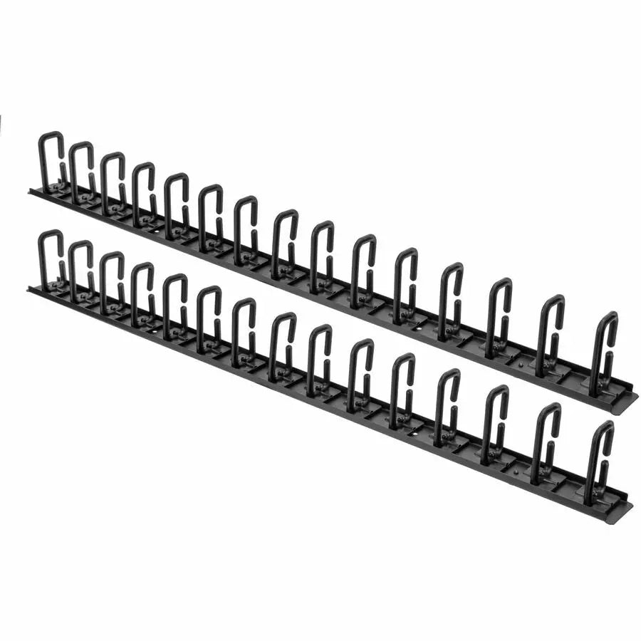 Rocstor Vertical Cable Organizer with D-Ring Hooks - 6 ft. - 0U Rack Mount Cable Management Solution