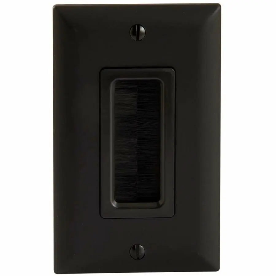 Legrand Group Sanus SA-IWCM1-B1 In-Wall Cable Management Brush Wall Plate - Black