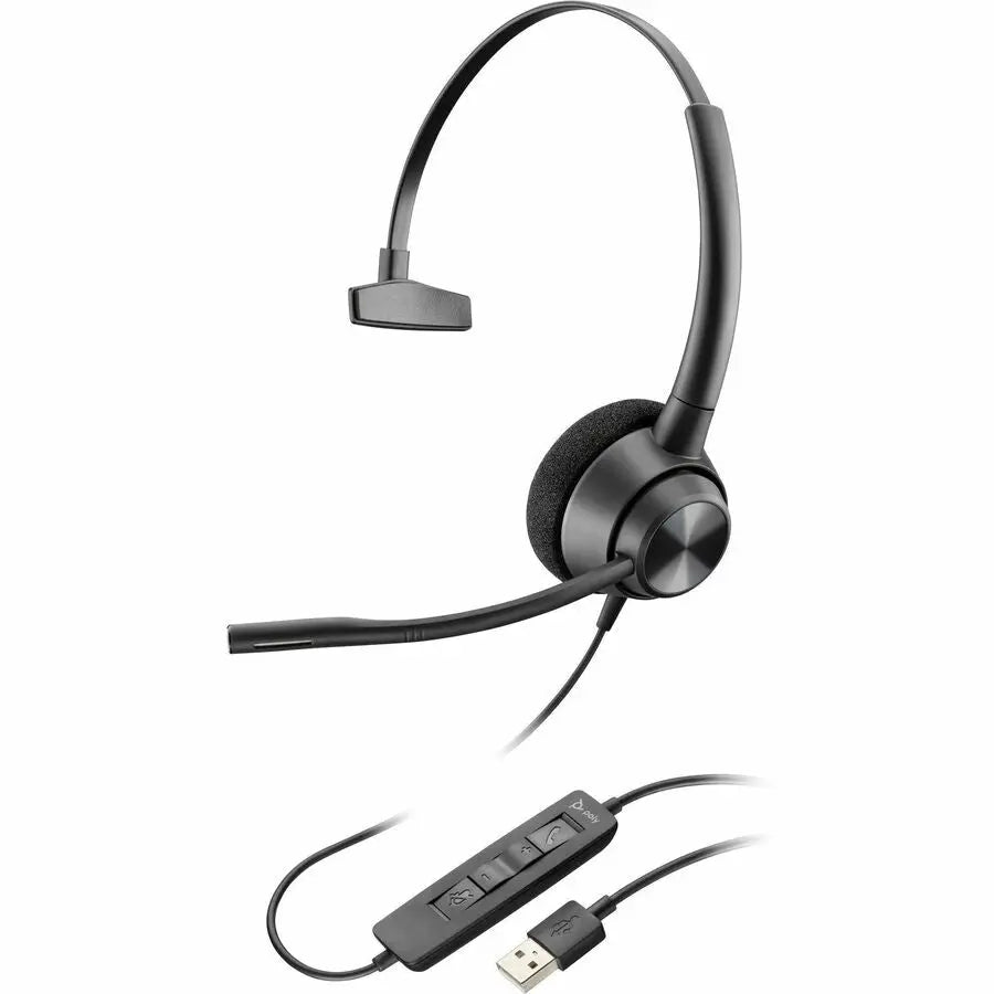 Poly EncorePro 320 Stereo USB-C Headset TAA – Reliable Business Audio with Noise Cancellation and Smart Features