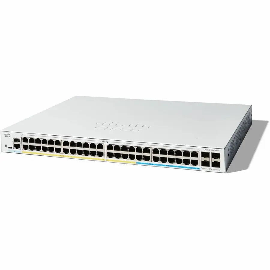 Cisco Catalyst C1300-48T-4X Ethernet Switch – 48-Port Managed Layer 3 Gigabit Switch for Small to Medium Business Networks