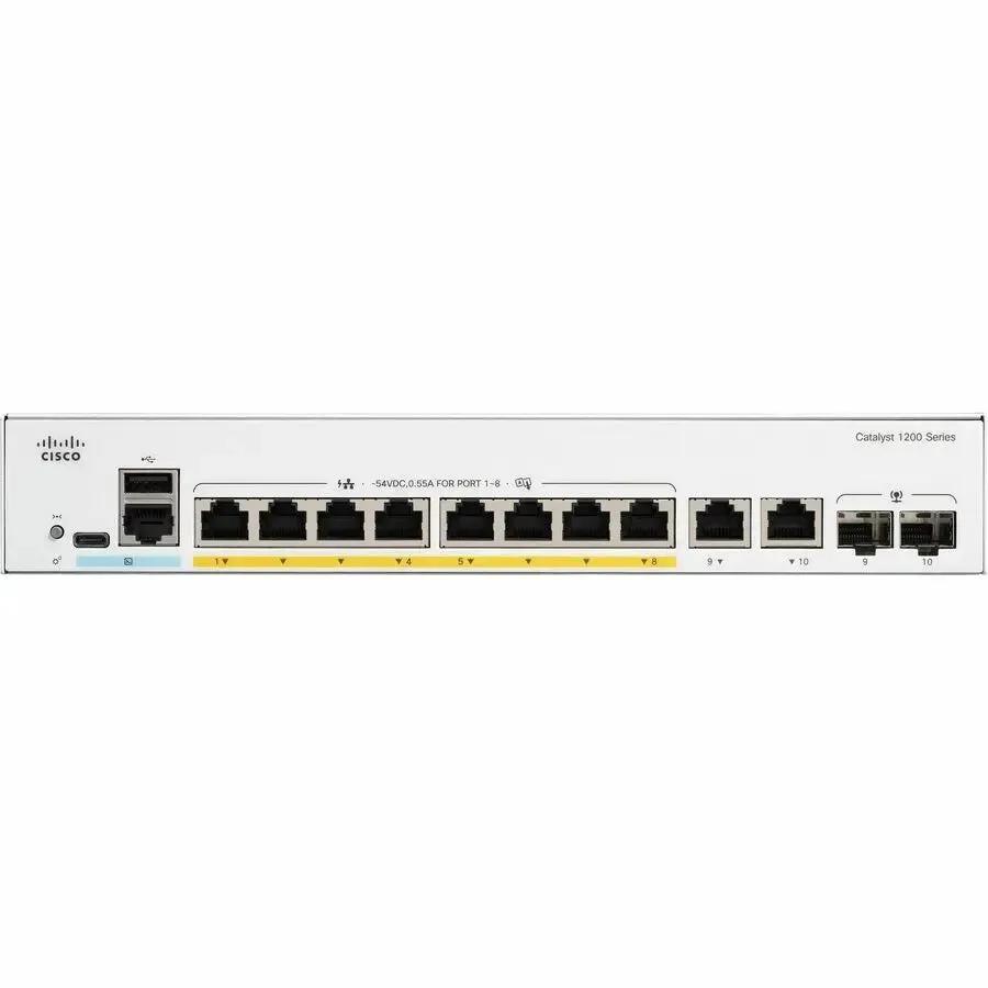 Cisco Catalyst C1200-8P-E-2G Ethernet Switch – Small Business Smart Managed Switch with 10 Ports and Layer 3 Support by Cisco Systems, Inc