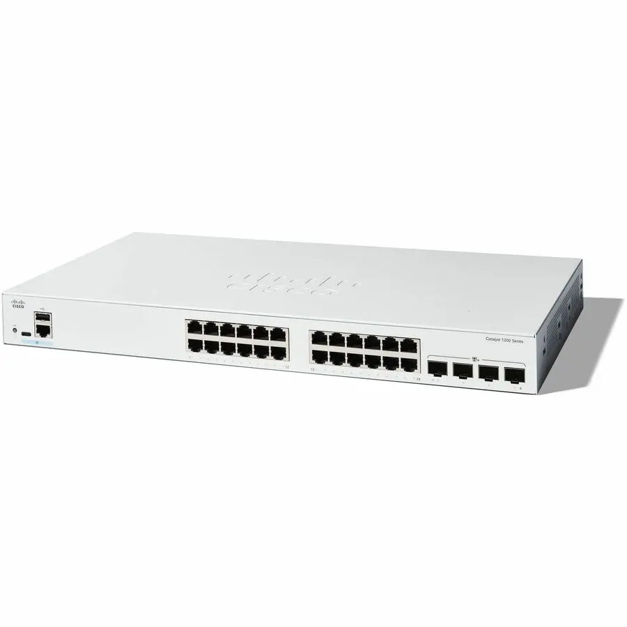 Cisco Catalyst C1200-24T-4X Ethernet Switch — Managed 24-Port Gigabit Switch with 10G Uplink, Rack-Mountable for Small and Medium Business Networks