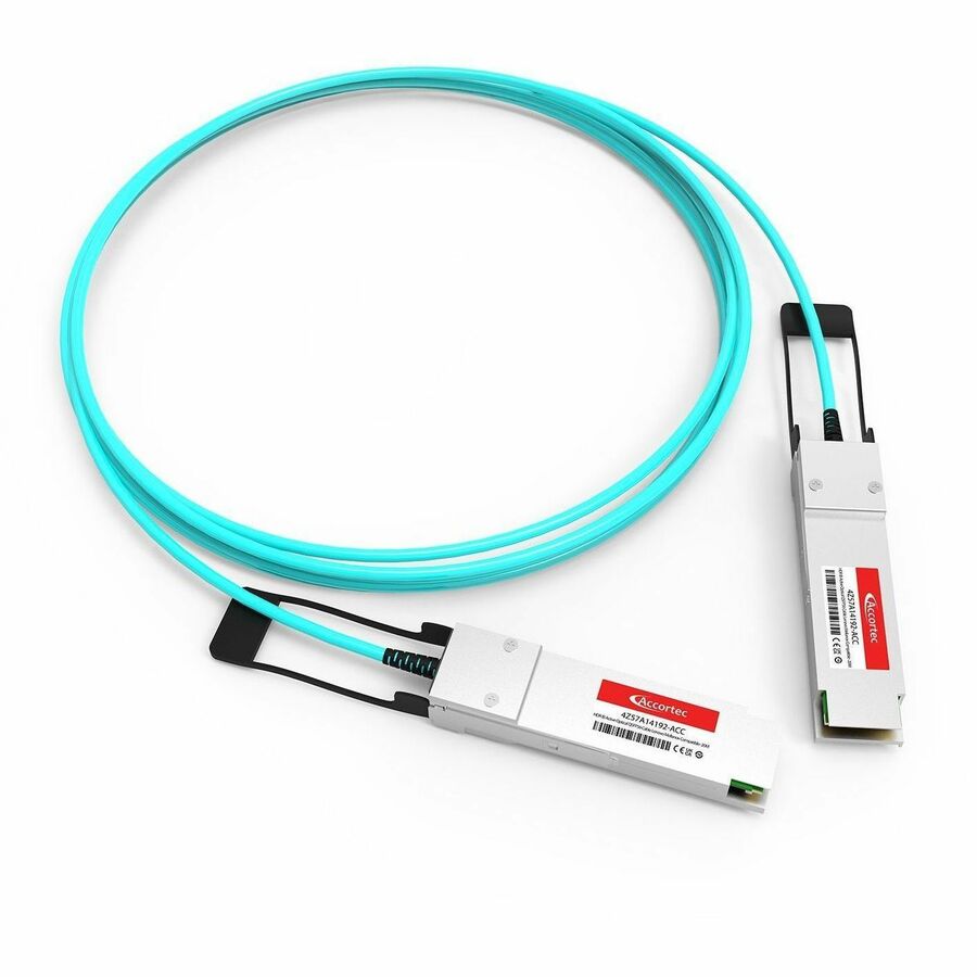 Accortec 20m Mellanox HDR IB Active Optical QSFP56 Cable for High-Speed Data Transmission