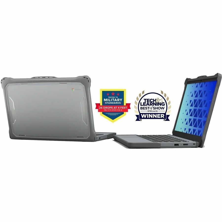 MAXCases Extreme Shell-F2 Slide Case for Lenovo 14e G3 14" Chromebook - Clear and Gray