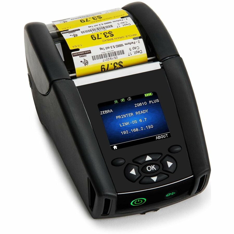 Zebra ZQ610 Plus Direct Thermal Printer – Compact Mobile Label and Receipt Printing Solution