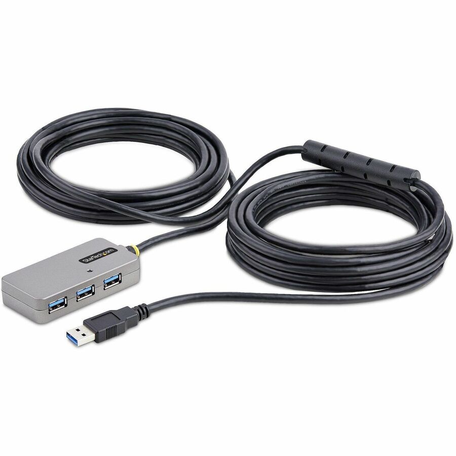 StarTech.com 33ft USB 3.2 Gen 1 Active Extension Cable with 4-Port USB Hub – 10 Meter USB Repeater with ESD Protection