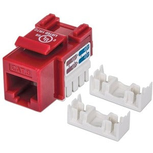 IC INTRACOM Manhattan Cat6 Keystone Jack UTP Punch-Down Connector, Red