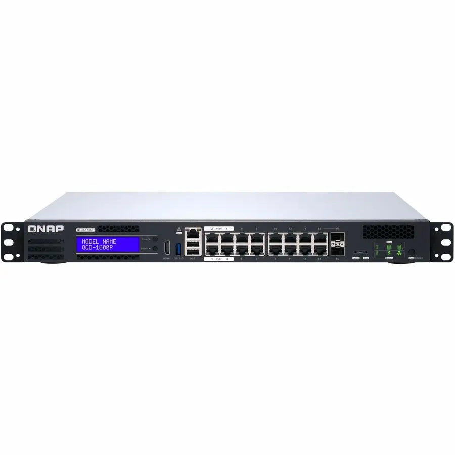 QNAP QGD-1600-8G Ethernet Switch – Managed Layer 2 Gigabit Network Switch with Virtualization Support