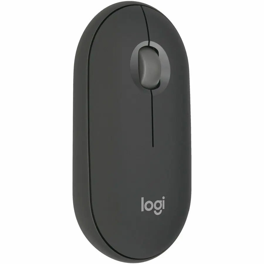 Logitech Pebble Mouse 2 M350s Slim Bluetooth Wireless Mouse, Portable, Customizable Button, Quiet Clicks - Tonal Graphite