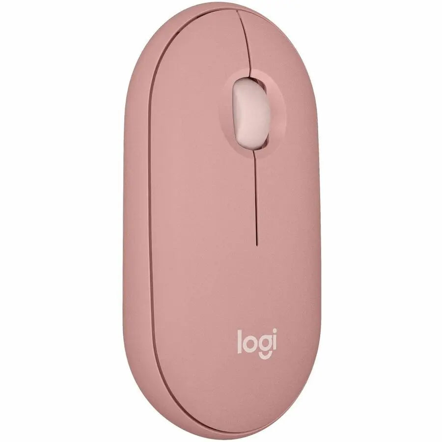 Logitech Pebble Mouse 2 M350s Slim Bluetooth Wireless Mouse, Portable, Customizable Button, Quiet Clicks, Tonal Rose