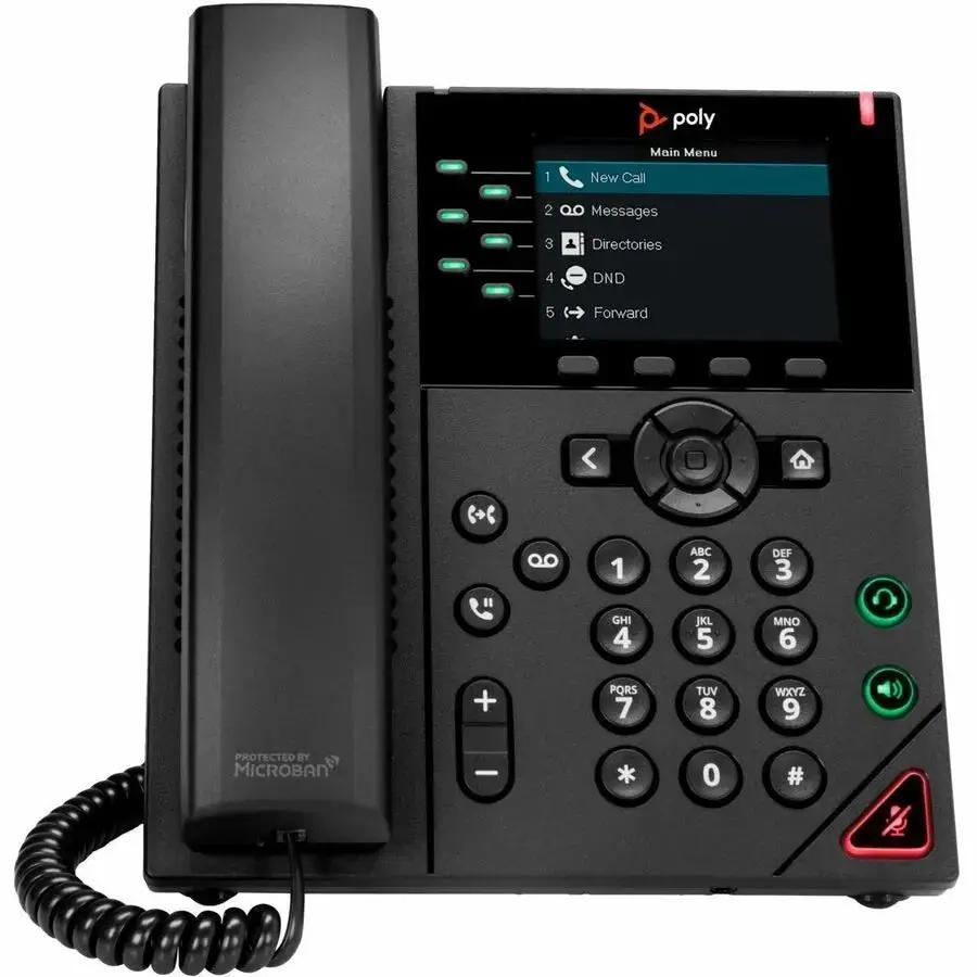 Poly VVX 350 6-Line IP Phone with PoE – TAA Compliant, Desktop or Wall Mountable by HP Inc.