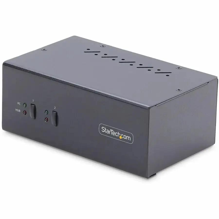 StarTech.com 2-Port Dual-Monitor DisplayPort KVM Switch (P2DD46A2-KVM-SWITCH) with 4K 60Hz Support and USB 5Gbps Hub Ports by StarTech.com
