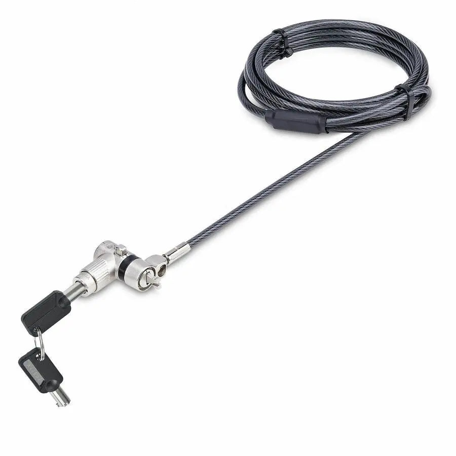 StarTech.com Universal Laptop Lock 6.6 ft Security Cable for Noble Wedge, Nano, and K-Slot Devices