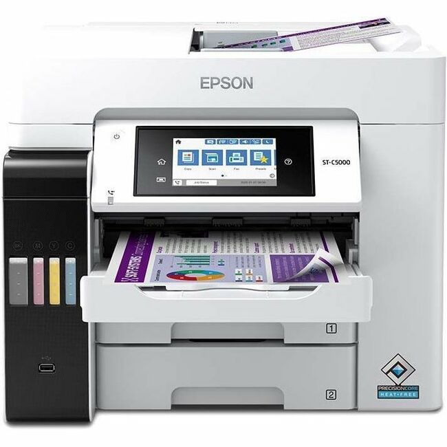 Epson WorkForce ST-C5000 Wireless Inkjet Multifunction Printer - Color with 2 Years of Ink Included