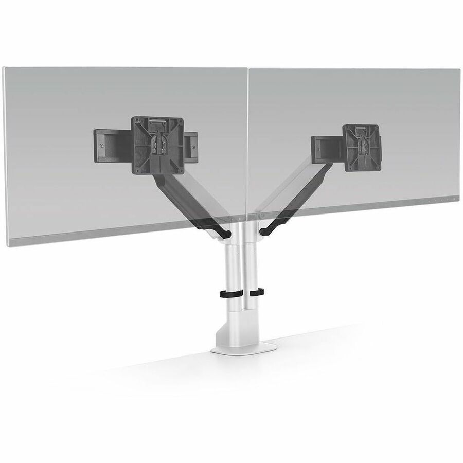 HAT Design Works E2-2-248 Dual Monitor Mounting Arm for 27-Inch Displays in White