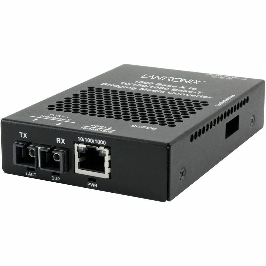 Lantronix SGFEB1014-130 Standalone Gigabit Ethernet Media Converter with Fiber Optic Support