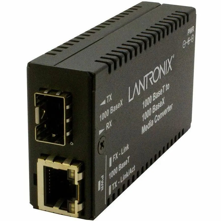 Lantronix M/GE-T-SFP-01 Mini Gigabit Ethernet Media Converter for 1000Base-T to SX/LX Transceiver