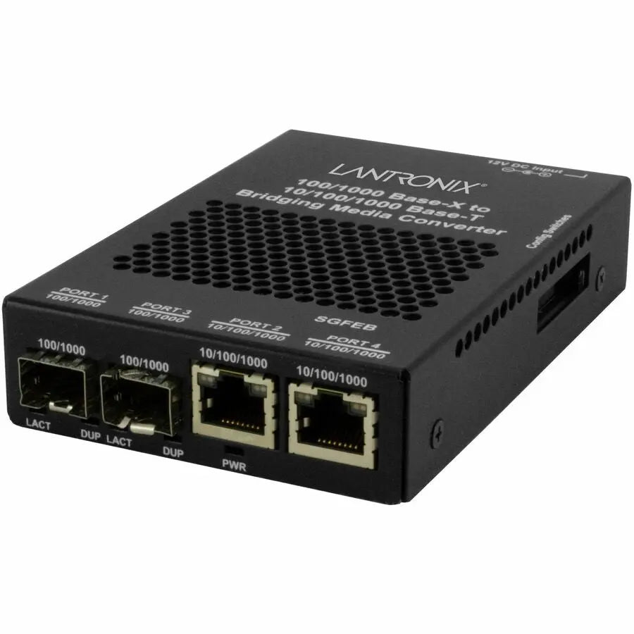 Lantronix SGFEB1040-330 Transceiver/Media Converter for Gigabit Ethernet Fiber and Copper Networks