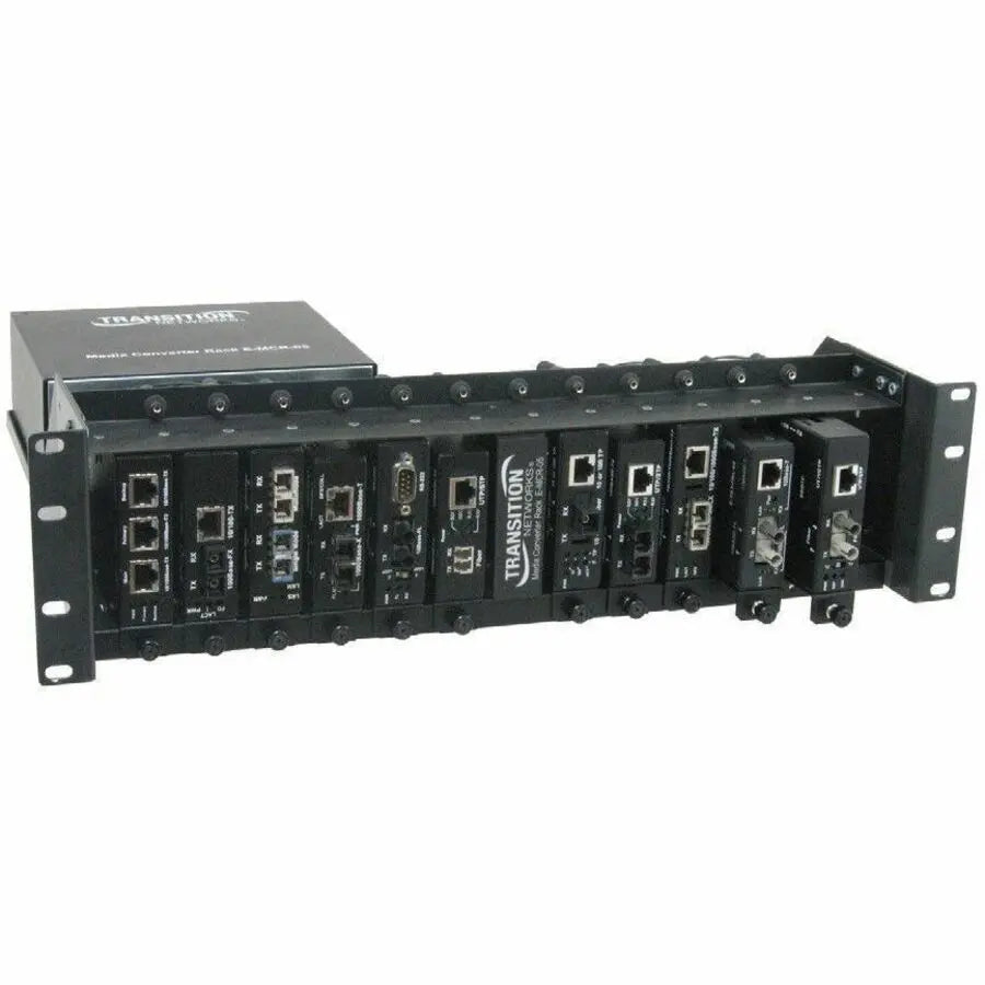 Transition Networks E-MCR-05 12-Slot Media Converter Rack for Easy Network Expansion