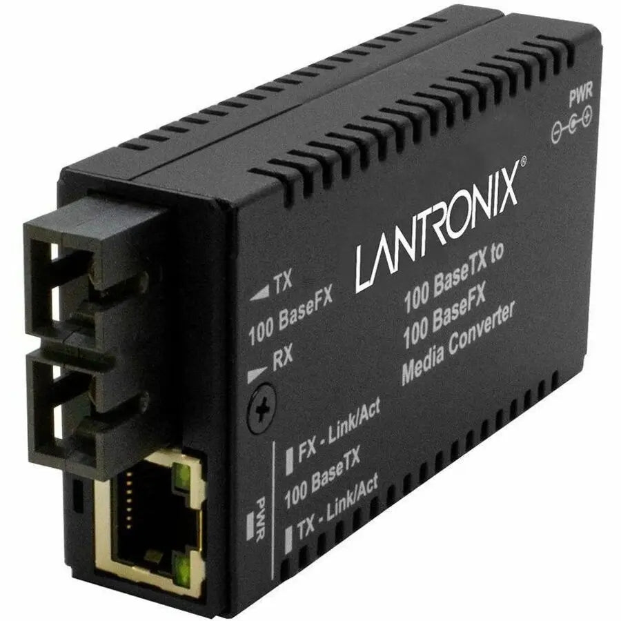Lantronix M/E-TX-FX-01(SC) Mini Fast Ethernet Media Converter for Fiber and Copper Networks