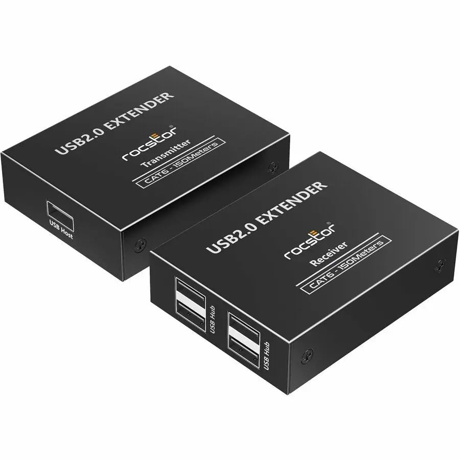 Rocstor TrueReach 4 Port USB 2.0 Extender - Extend USB Devices up to 492ft with Cat6 Ethernet Cable