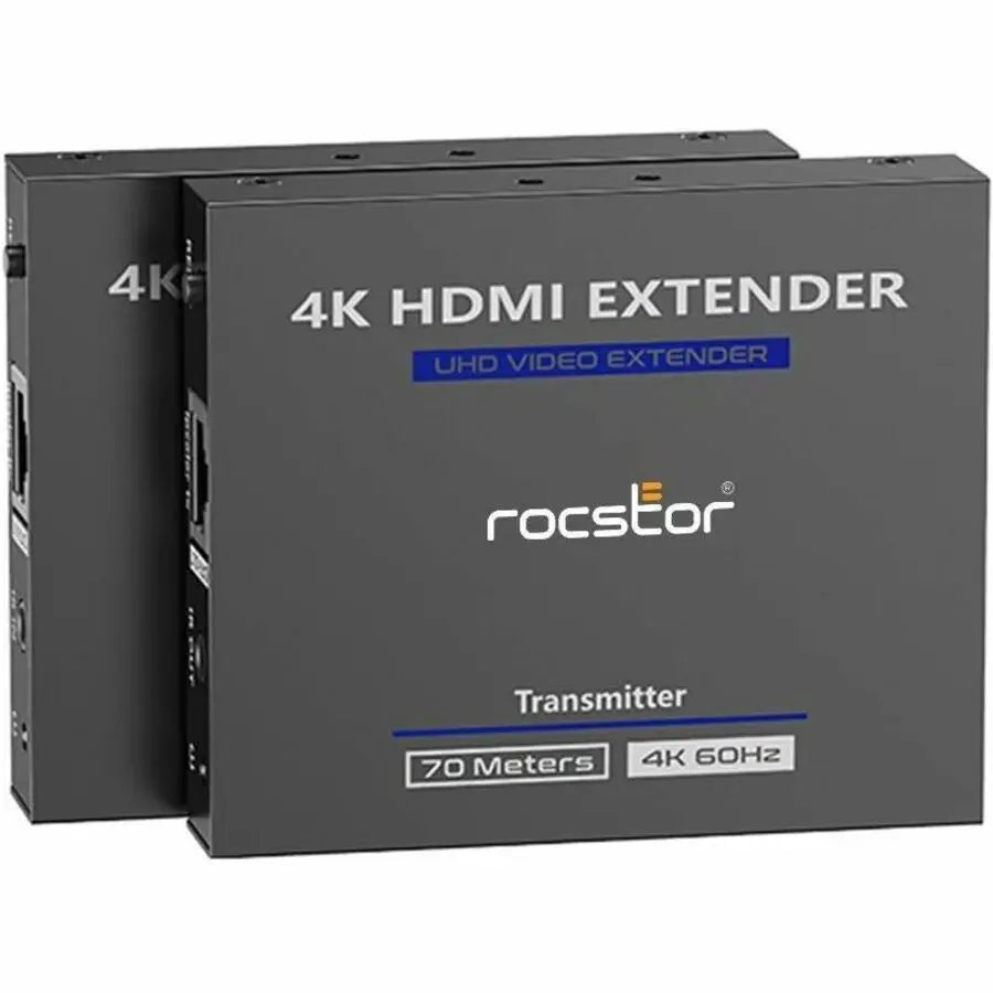Rocstor TrueReach 4K@60Hz HDMI Extender over CAT6, Cat6A, and Cat7 Ethernet Cable