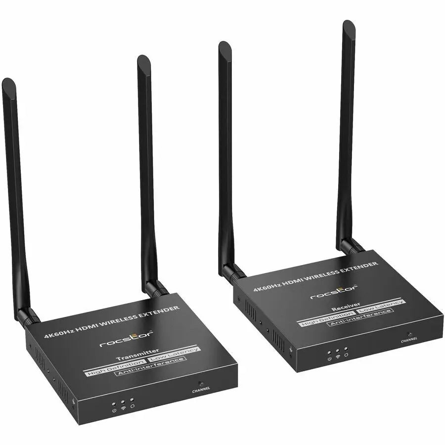 Rocstor TrueReach 4K HDMI Over Wireless Extender Kit - Long Range Wireless Video Transmitter and Receiver
