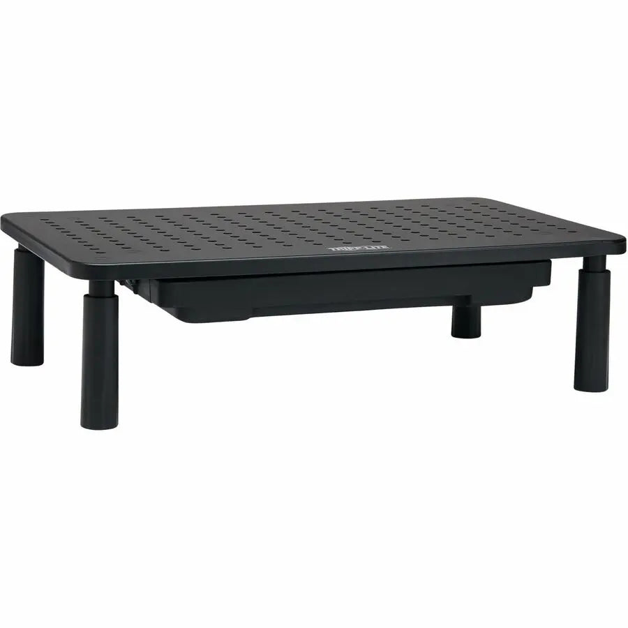 Eaton Tripp Lite Series MR159D Adjustable Monitor Riser with Storage Drawer, 15 x 9 Inches, Black, Metal Construction
