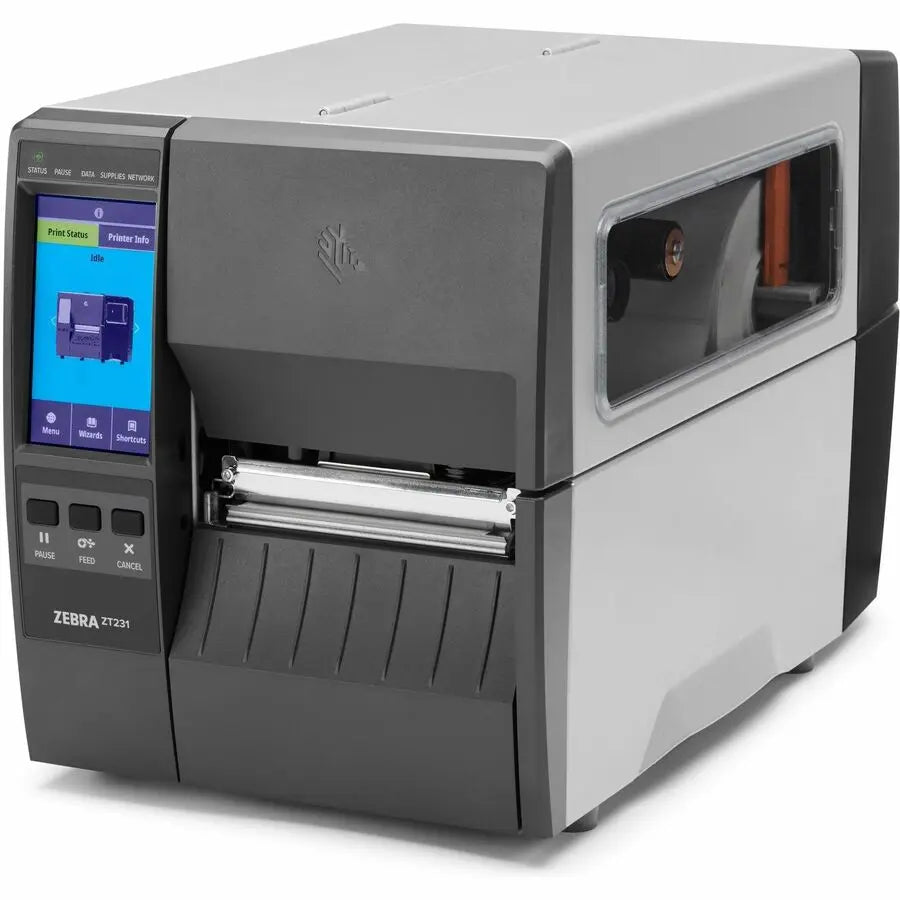 Zebra ZT231 Industrial Thermal Transfer Printer with 4.3-Inch Color Touchscreen and RFID Upgrade Options