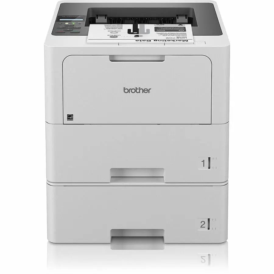 Brother HL-L6210DWT Business Monochrome Laser Printer – Fast 50 ppm, Dual 520-Sheet Trays, Wireless & Ethernet Connectivity