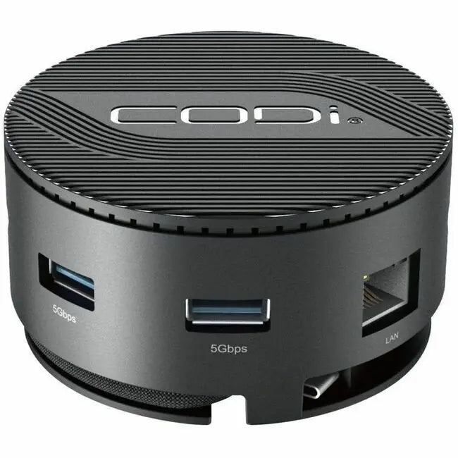 CODi Centro M3 7 Port USB-C Docking Station with 100W Power Delivery and Dual HDMI - Black