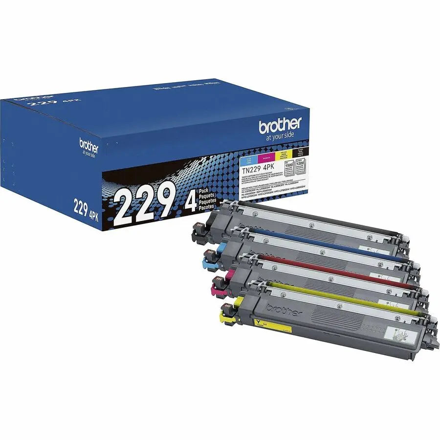 Brother TN2294PK Standard Yield Toner Cartridge 4-Pack – Compatible with Brother Color Laser Printers