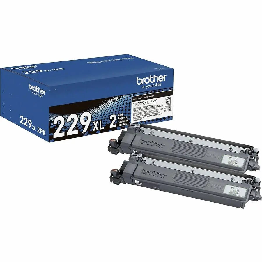 Brother TN229XL2PK High-Yield Black Toner Cartridge Twin-Pack for Brother Laser Printers